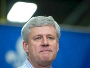 Conservative Leader Stephen Harper attends a campaign event in Drummond, Que., Thursday, Oct. 15, 2015.  Canadians will go to the polls in the federal election Oct. 19.  THE CANADIAN PRESS/Jonathan Hayward