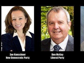 The 2015 Canadian federal election will be held on Oct. 19, 2015. Three of the Oxford candidates are Zoe Kunschner (NDP), Don McKay (Liberal) and incumbent Dave MacKenzie (Conservative).