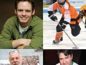This year's five inductees into the Tillsonburg Sports Hall of Fame are Christopher Mabee, Taylor Campbell, Derek Partlo, Ches Sulkowski and Stan Moore. (FILE PHOTOS)