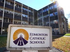 Announcement of the provincial exam marks at the Edmonton Catholic School Board in Edmonton, Alta., on Thursday October 8, 2015. Perry Mah/Edmonton Sun