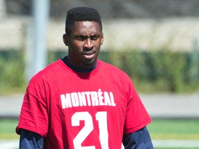 Defensive back Mike Edem was acquired by the Hamilton Tiger-Cats from the Montreal Alouettes. He is expected to play on special teams against his former team on Oct. 18, 2015, in Montreal. (POSTMEDIA NETWORK FILES)