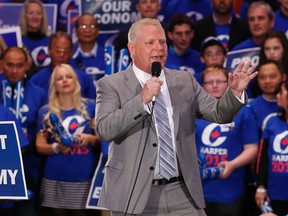 Doug Ford former Toronto city councillor and mayoral candidate was on stage at the Conservative rally held at the Toronto Congress Centre on Sunday October 18, 2015. Jack Boland/Toronto Sun/Postmedia Network