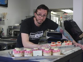 Michael Holland, owner of Holland's Cake and Shake, was startled when a customer refused to accept a custom order because the blueberry icing turned out "too pink" to be served at his son's first birthday party.
COREY LAROCQUE/Ottawa Sun