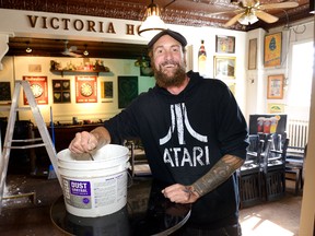 Mike Small, the new owner of the Victoria Tavern, is busy with renovations. (MORRIS LAMONT, The London Free Press)