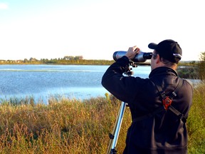A birder since he was 11 years old, Mitchell's Dave Brown says the West Perth Wetlands are one of only a few wetlands left in Perth County, making it a stop in many species of migratory birds' travel plans from early spring until late fall. Birders, Brown says, have been coming to the wetlands since it opened to catch a glimpse of the birds as they fly north or south. GALEN SIMMONS/MITCHELL ADVOCATE