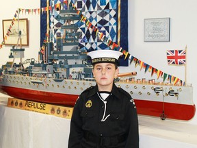 Ordinary Seaman Francis Campbell and Able Seaman Ethan Adams, both 13, are two of the younger members of Sarnia's Sea Cadet corps Repulse. The free cadet program is offered to young men and women aged 12 to 18. (CARL HNATYSHYN, Postmedia Network)