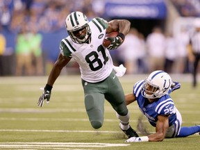 The NFL suspended Jets wide receiver Quincy Enunwa four games for violating the league's personal-conduct policy. (Andy Lyons/Getty Images/AFP)