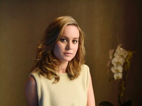 In this Wed., Sept. 30, 2015 photo, actress Brie Larson poses for a portrait at the Four Seasons Hotel in Los Angeles. Larson stars as Ma in the new film, "Room." The movie opens in U.S. theaters on Oct. 16, 2015. (Photo by Chris Pizzello/Invision/AP)