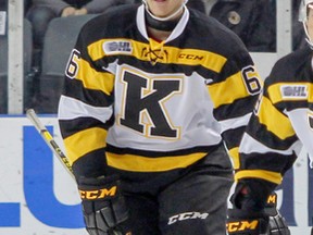 Kingston Frontenacs rookie defenceman Jacob Paquette has been named to Team Canada’s Red team for the World Under-17 Hockey Challenge. (Whig-Standard file photo)
