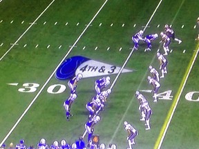 The Colts tried to execute a fake punt during the third quarter against the Patriots on Sunday. It failed miserably.