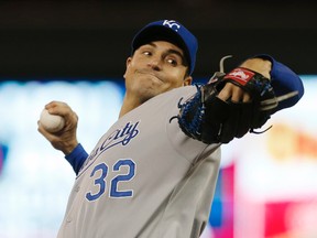 Royals pitcher Chris Young will start in Game 4 of the ALCS against the Blue Jays in Toronto. (AP Photo/Jim Mone)