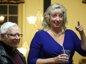 Marilyn Gladu reacts as election results show her pulling into the lead in the Sarnia-Lambton riding Monday. Her election means Sarnia-Lambton's fourth straight term with a Conservative representative, but ends the area's streak as a bellwether riding. Tyler Kula/Sarnia Observer/Postmedia Network