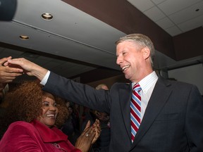 Liberal candidate Andrew Leslie sweeps the Ottawa-Orleans riding Monday night. Leslie was in a tight race with Conservative incumbent Royal Galipeau who had held the seat since 2006.
DANI-ELLE DUBE/Ottawa Sun