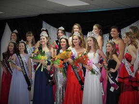 Alanna Sky Pullen of Hornepayne was crowned 2015's Miss Teen Ontario North. She is seen with the other contestants participating at the pageant. Pullen is sixth from the left in the front row. See page 13 for story.