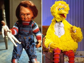 Child's Play's Chucky and Sesame Street's Big Bird. (Handout/Reuters files)