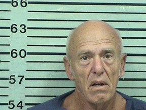 William Crum, 68, is shown in this booking photo provided by the Hood County Sheriff's Office in Granbury, Texas October 20, 2015. Crum, the man seen in a viral video swerving his car and knocking over two people on a motorcycle who were passing him has been arrested and charged with two counts of aggravated assault with a deadly weapon, authorities said on Tuesday.  REUTERS/Hood County Sheriff's Office/Handout via Reuters