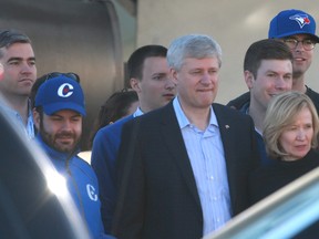 Stephen Harper on Tuesday October 20, 2015 as he leaves Calgary following the 2015 election. (Jim Wells/Calgary Sun)