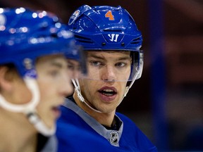 Oilers veterans Taylor Hall and Ryan Nugent-Hopkins both think the team is starting to control its own destiny but Hall acknowledges the Oilers already have ground to make up. (David Bloom, Edmonton Sun)