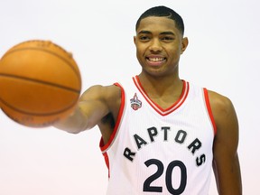 Younger players who wind up on the Raptors’ 905 Development League team such as Bruno Caboclo (above) will be “an upset stomach away” from being with the Raptors, according to Raptors head coach Dwane Casey. (DAVE ABEL/Toronto Sun)