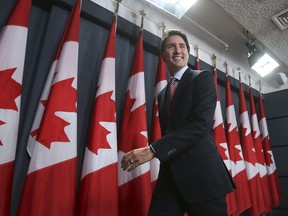 Liberal leader and Prime Minister-designate Justin Trudeau leaves at the conclusion of a news conference in Ottawa, Ontario, October 20, 2015. (REUTERS/Chris Wattie)