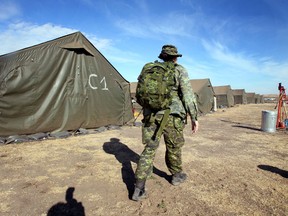 A soldier at in Wainwright. ERRY MAH/EDMONTON SUN FILE PHOTO