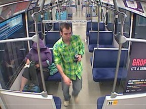 Police are calling for tips after a female was assaulted on an Edmonton LRT. (Police photo)