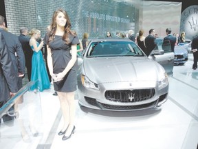 Check out the latest models at the North American International Auto Show gala in Detroit. (JIM FOX, Special to Postmedia News)