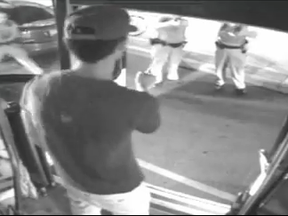 Sammy Yatim is seen in surveillance video on a TTC streetcar moments before he was shot dead by Toronto Police Const. James Forcillo. (Screengrab)