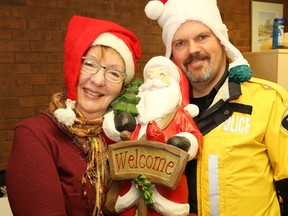 Maureen Luoma, of the Santa Claus Parade committee, and Const. Rick Carr, co-chair and traffic control for the parade, reminded Greater Sudburians that the parade is a month away during a press conference in Sudbury, Ont. on Wednesday October 21, 2015. The parade is being staged on Nov. 21 with a start time of 5:30 p.m. There is a Santa Watch Party from 2 p.m. to 5:30 p.m. and fireworks following the parade. Parade participants are reminded that the deadline for float submissions is Nov. 6. Rewind 103.9 radio personality Chris Johnson is the honourary chair for the parade, while the grand marshalls are Snow White and the Seven Dwarfs and Tim Tam Slam Band is this year's musical grand marshalls. John Lappa/Sudbury Star/Postmedia Network