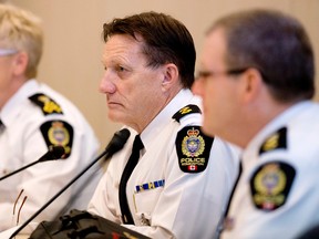 EPS Deputy Chief Tony Harder takes part in an Edmonton Police Commission meeting at City Hall, in Edmonton Alta. on Thursday Oct. 22, 2015.