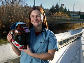 Lanette Prediger, an urgent care doctor in Calgary, is also a member of the Canadian skeleton team. (Christina Ryan/Postmedia Network)