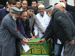 The funeral for four-year-old Arisa Ahmed was held at  the Islamic Foundation of Toronto on Oct. 24, 2015. (Veronica Henri/Toronto Sun)