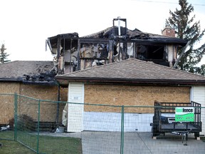 Fire damage to a home at 552 Knottwood Road in Edmonton, Alberta on October 24, 2015. Perry Mah/Edmonton Sun/Postmedia Network