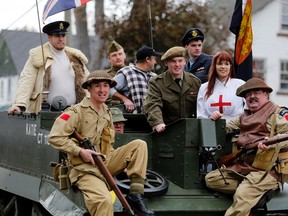 Period costumes, military vehicles and Jeeps were on display during the parade kicking off the Deloro War Memorial dedication, on Saturday October 24, 2015 in Deloro, Ont. 
Emily Mountney-Lessard/Belleville Intelligencer/Postmedia Network