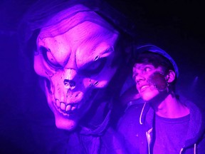 John Lappa/The Sudbury Star
Ghoulish frights abound at the Zombie Tunnel of Terror at Dynamic Earth in 2015.