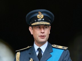 Prince Edward leaves after a national service of commemoration to mark the 75th anniversary of the Battle of Britain at St Paul's Cathedral in central London, Britain September 15, 2015. (REUTERS/Stefan Wermuth)