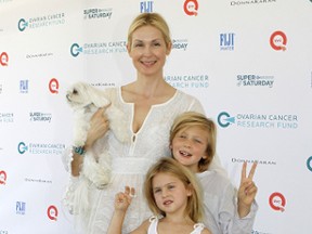 Kelly Rutherford and her son Hermes, eight, and daughter Helena, six. (Michael Carpenter/WENN.COM )
