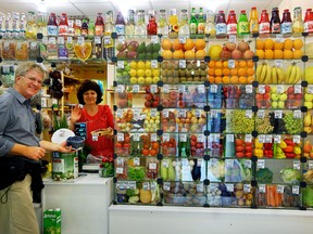 Grocery stores in St. Petersburg brim with colorful drinks, pickled goodies, fresh produce, and friendly locals. (photo: Trish Feaster)