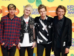 Musical group 5 Seconds of Summer arrives at the 2015 Kids' Choice Awards in Los Angeles, California March 28, 2015. REUTERS/Danny Moloshok