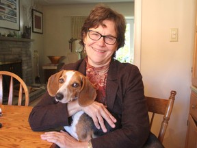 Dr. Ruth Dubin, with her dog Molly at her home in Kingston, is an expert in chronic pain and will be discussing a special initiative to treat it during a meeting Nov. 2. (Michael Lea/The Whig-Standard)