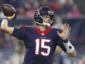 Quarterback Ryan Mallett has been dropped by the Houston Texans after a series of unprofessional activities. (BOB LEVEY/Getty Images/AFP)