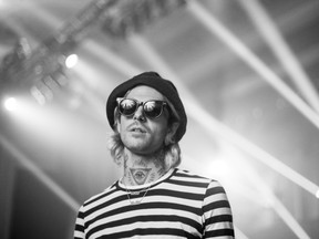 L.A. indie pop act The Neighbourhood's lead singer Jesse Rutherford poses for a photo at the Danforth Music Hall in Toronto, Ont. on Friday October 9, 2015. (Ernest Doroszuk/Postmedia Network)