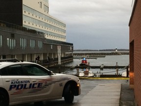 Kingston Police are investigating the sudden death of an elderly man whose body was pulled from the water near Confederation Basin. (Steph Crosier/The Whig-Standard)