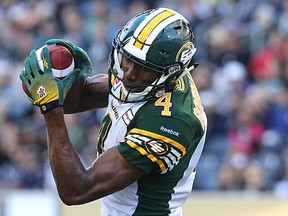adarius Bowman has led the CFL in reception yards the past two weeks and is closing on the league lead in receptions - not that he pays attention to that. (Kevin King, Postmedia Netowrk)