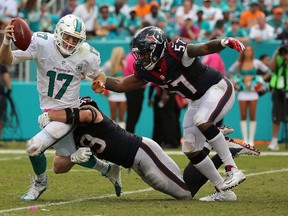 In the past two games, Dolphins quarterback Ryan Tannehill has gone 40-for-48 with six touchdowns in two wins. (AFP)