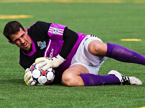 John Smits won the NASL Golden Glove winner in 2014 but fell down the roster this past season on the play of fellow keepers Matt VanOekel and Tyson Farago. (Codie McLachlan, Edmonton Sun)