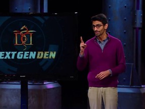 Jawwad Siddiqui, a Queen's University graduate and new entrepreneur, appears on Next Gen Den, an online version of Dragons' Den, to seek financial help for his educational software company. (Supplied photo)