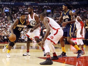 After a poor pre-season, Raptors’ Patrick Patterson  looked much better against the Pacers. (AFP)