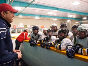 Dan Basterash, a longtime coach in the St. Albert minor hockey system, has been an assistant coach with the Pandas for four years. (Ian Kucerak, Edmonton Sun)