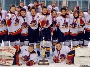 Submitted Photo
The Belleville Jr. Bulls at the 2014 Bantam Hockey Tournament. This year's tournament will see the Bulls competing against 27 other teams from as far away as Rochester, New York